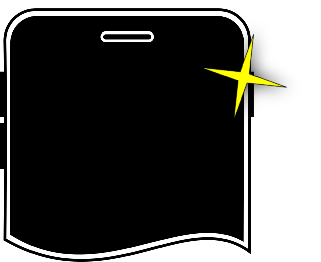 image of the top of a phone, sparkling